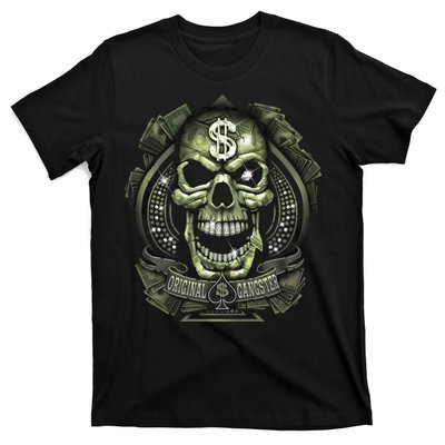 Original Gangster Skull Bling T-Shirt