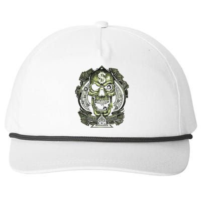 Original Gangster Skull Bling Snapback Five-Panel Rope Hat