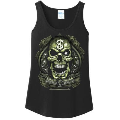 Original Gangster Skull Bling Ladies Essential Tank