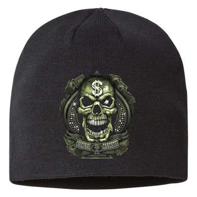 Original Gangster Skull Bling Sustainable Beanie