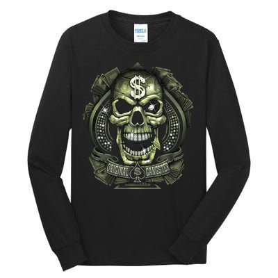 Original Gangster Skull Bling Tall Long Sleeve T-Shirt