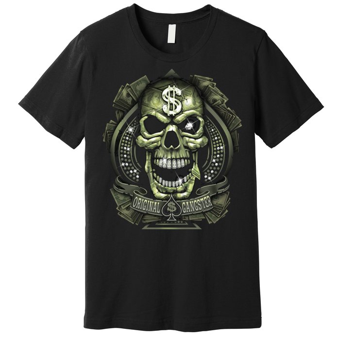 Original Gangster Skull Bling Premium T-Shirt