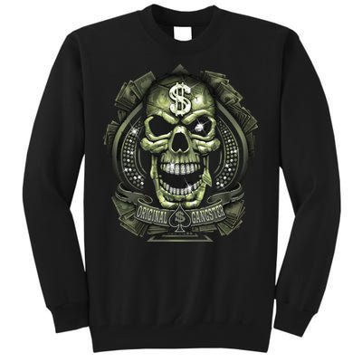 Original Gangster Skull Bling Tall Sweatshirt