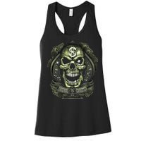 Original Gangster Skull Bling Women's Racerback Tank