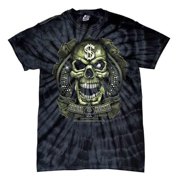 Original Gangster Skull Bling Tie-Dye T-Shirt