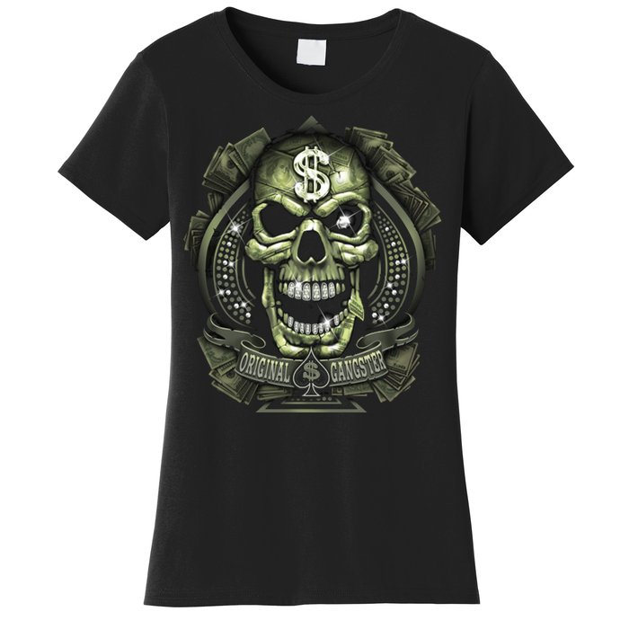 Original Gangster Skull Bling Women's T-Shirt