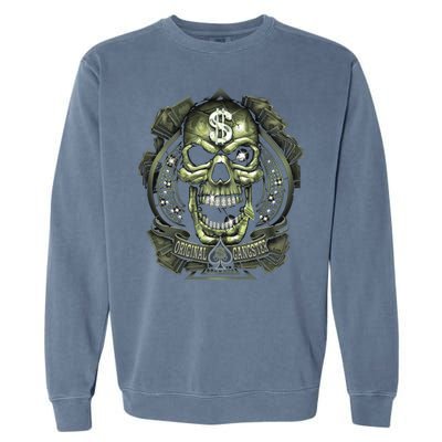 Original Gangster Skull Bling Garment-Dyed Sweatshirt