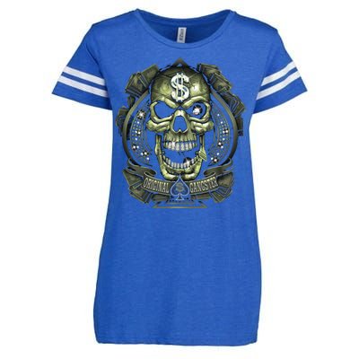 Original Gangster Skull Bling Enza Ladies Jersey Football T-Shirt