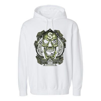 Original Gangster Skull Bling Garment-Dyed Fleece Hoodie