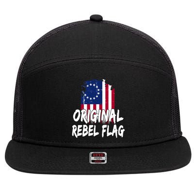 Original Rebel Flag 7 Panel Mesh Trucker Snapback Hat