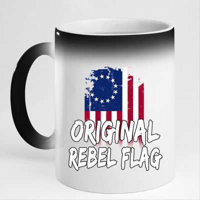 Original Rebel Flag 11oz Black Color Changing Mug