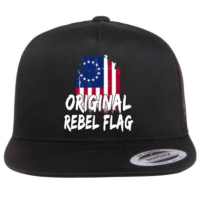 Original Rebel Flag Flat Bill Trucker Hat