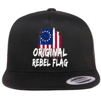 Original Rebel Flag Flat Bill Trucker Hat