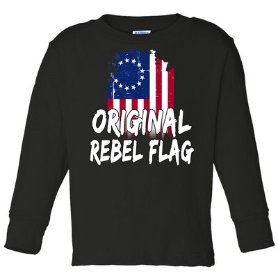 Original Rebel Flag Toddler Long Sleeve Shirt