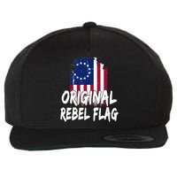 Original Rebel Flag Wool Snapback Cap