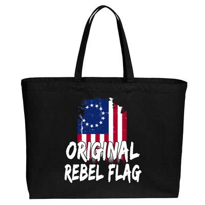 Original Rebel Flag Cotton Canvas Jumbo Tote