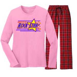 Original Rock Star Women's Long Sleeve Flannel Pajama Set 