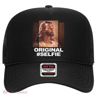 Original Selfie Jesus High Crown Mesh Back Trucker Hat