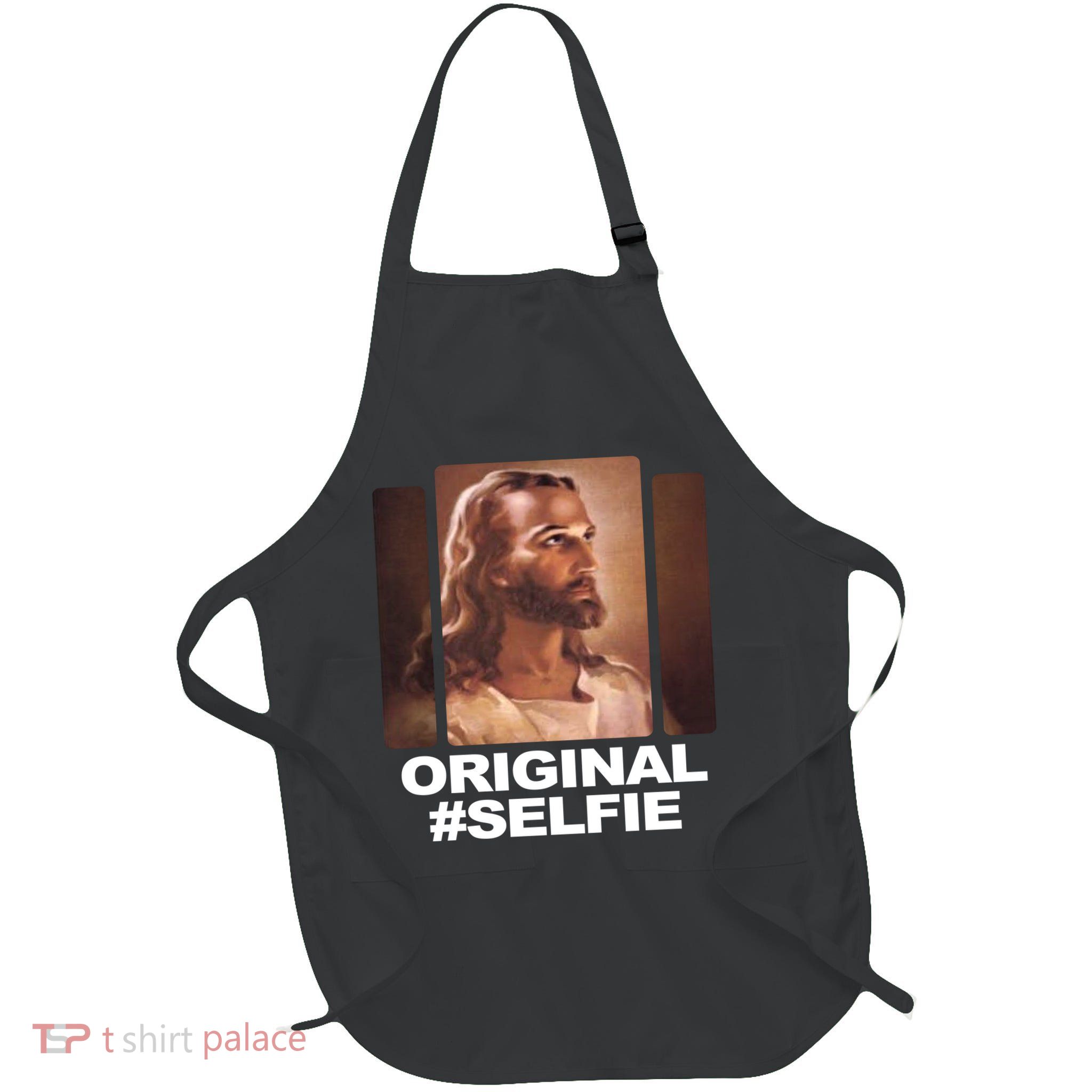 Original Selfie Jesus Full-Length Apron With Pockets