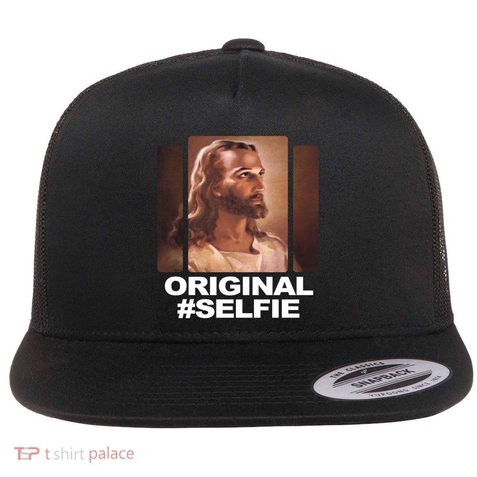 Original Selfie Jesus Flat Bill Trucker Hat