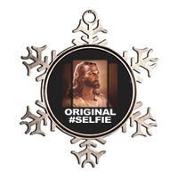 Original Selfie Jesus Metallic Star Ornament