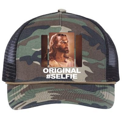 Original Selfie Jesus Retro Rope Trucker Hat Cap