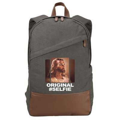 Original Selfie Jesus Cotton Canvas Backpack