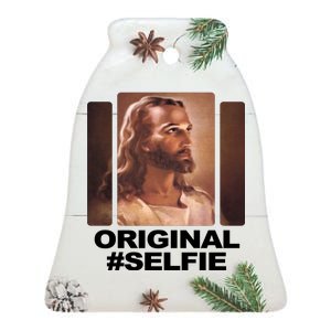 Original Selfie Jesus Ceramic Bell Ornament