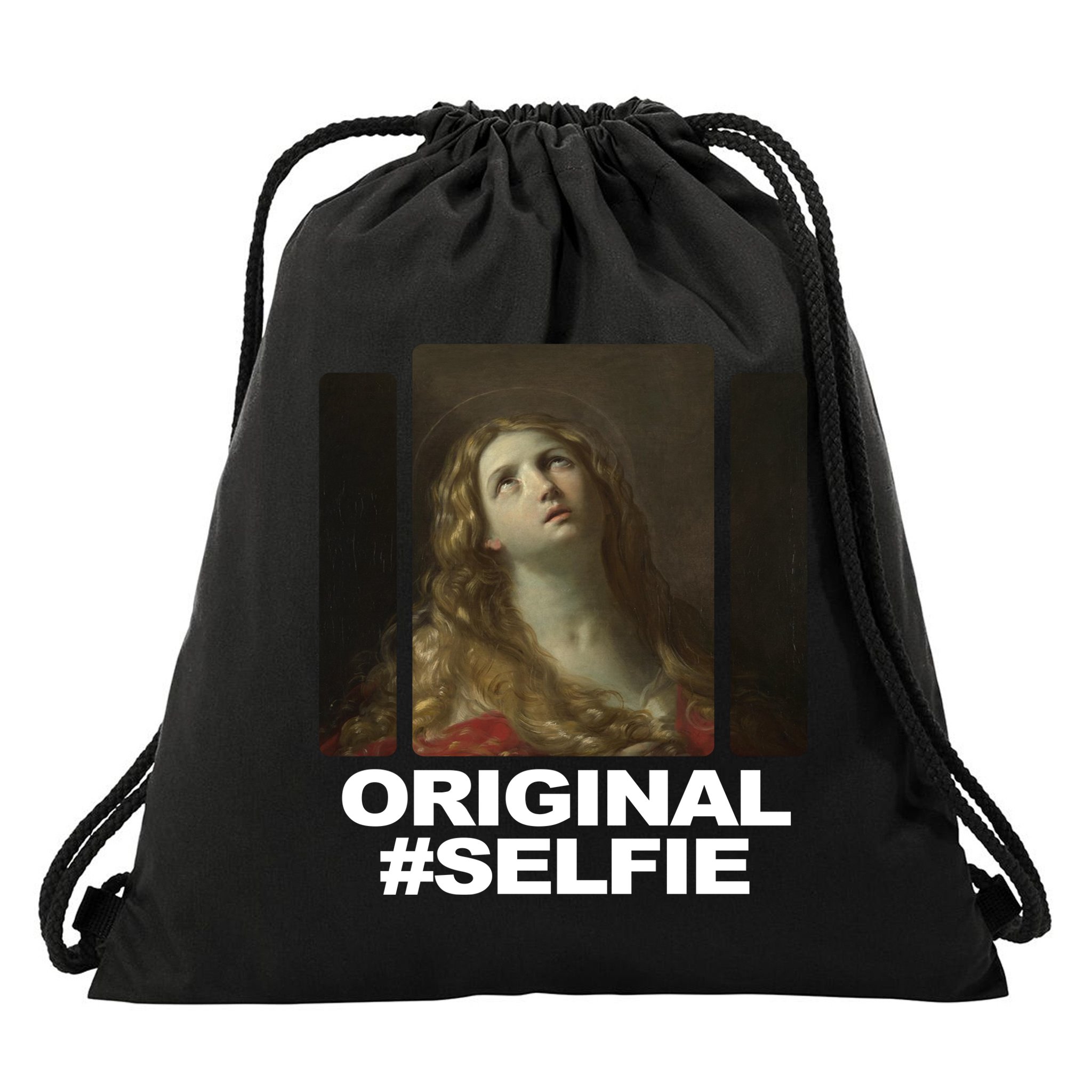 Original Selfie Mary Drawstring Bag