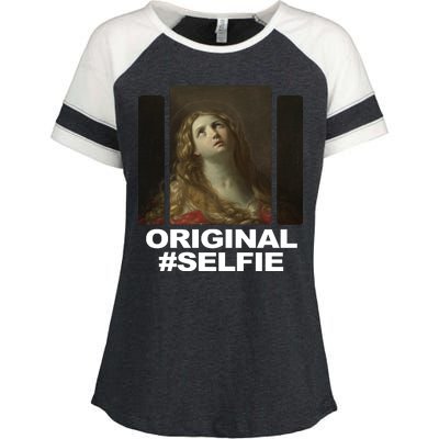 Original Selfie Mary Enza Ladies Jersey Colorblock Tee