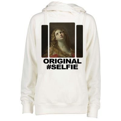 Original Selfie Mary Womens Funnel Neck Pullover Hood