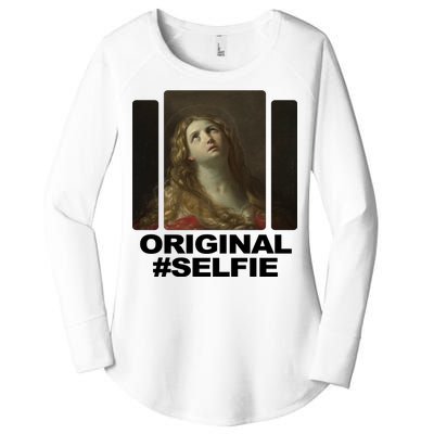 Original Selfie Mary Women's Perfect Tri Tunic Long Sleeve Shirt