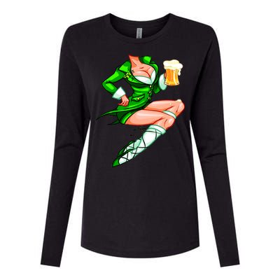 Original Sexy Irish Gril St. Patrick's Day Beer Womens Cotton Relaxed Long Sleeve T-Shirt