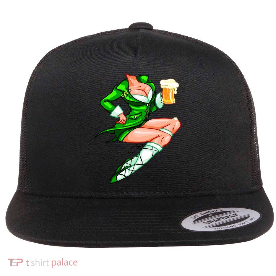 Original Sexy Irish Gril St. Patrick's Day Beer Flatbill Hat