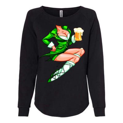 Original Sexy Irish Gril St. Patrick's Day Beer Womens California Wash Sweatshirt