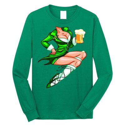 Original Sexy Irish Gril St. Patrick's Day Beer Long Sleeve Shirt