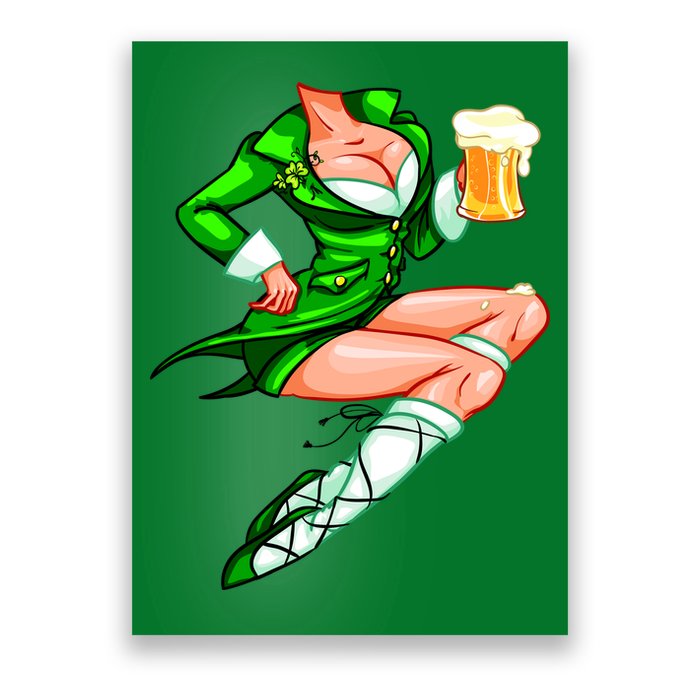 Original Sexy Irish Gril St. Patrick's Day Beer Poster