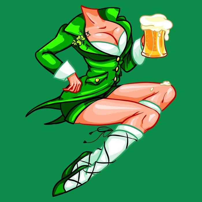 Original Sexy Irish Gril St. Patrick's Day Beer Poster