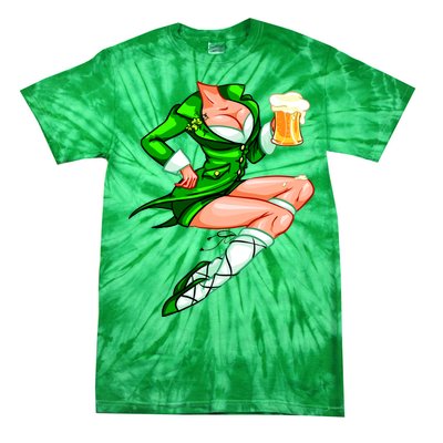 Original Sexy Irish Gril St. Patrick's Day Beer Tie-Dye T-Shirt