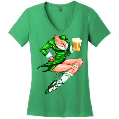 Original Sexy Irish Gril St. Patrick's Day Beer Women's V-Neck T-Shirt