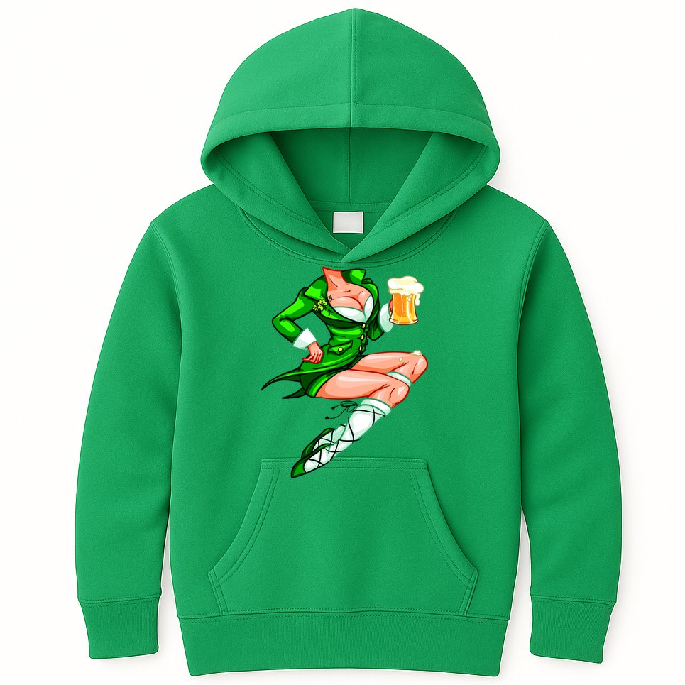 Original Sexy Irish Gril St. Patrick's Day Beer Kids Hoodie
