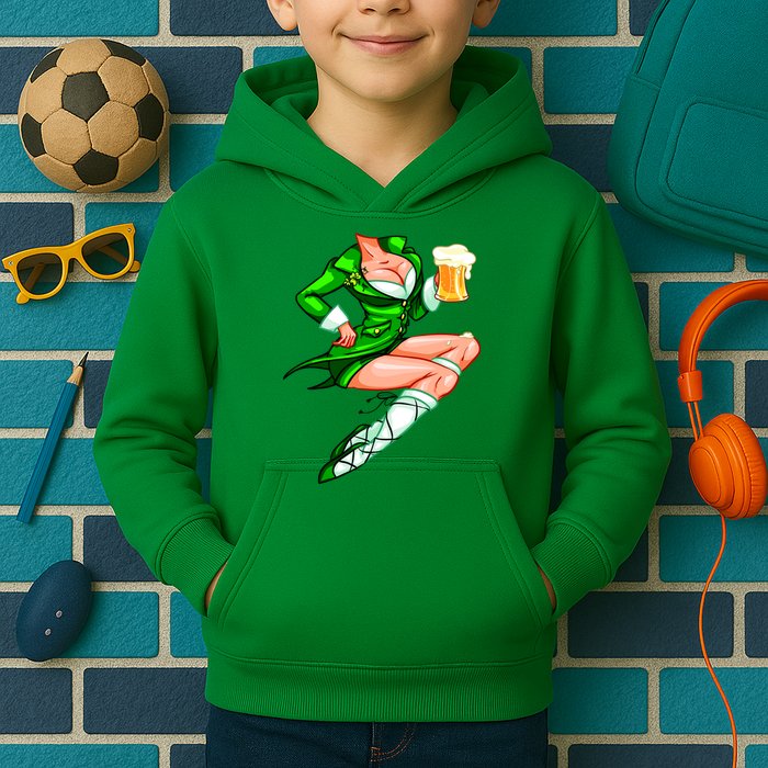 Original Sexy Irish Gril St. Patrick's Day Beer Kids Hoodie