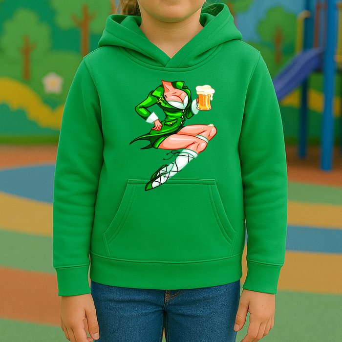 Original Sexy Irish Gril St. Patrick's Day Beer Kids Hoodie