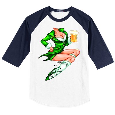 Original Sexy Irish Gril St. Patrick's Day Beer Baseball Sleeve Shirt