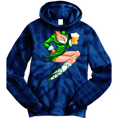 Original Sexy Irish Gril St. Patrick's Day Beer Tie Dye Hoodie