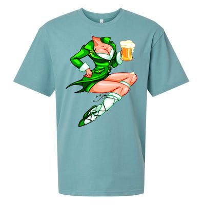 Original Sexy Irish Gril St. Patrick's Day Beer Sueded Cloud Jersey T-Shirt