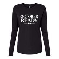 October Ready Kc Blue Womens Cotton Relaxed Long Sleeve T-Shirt