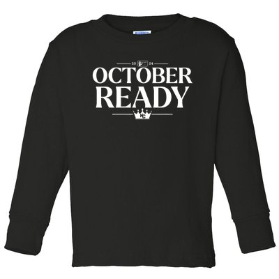 October Ready Kc Blue Toddler Long Sleeve Shirt