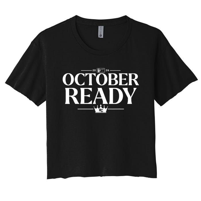 October Ready Kc Blue Women's Crop Top Tee