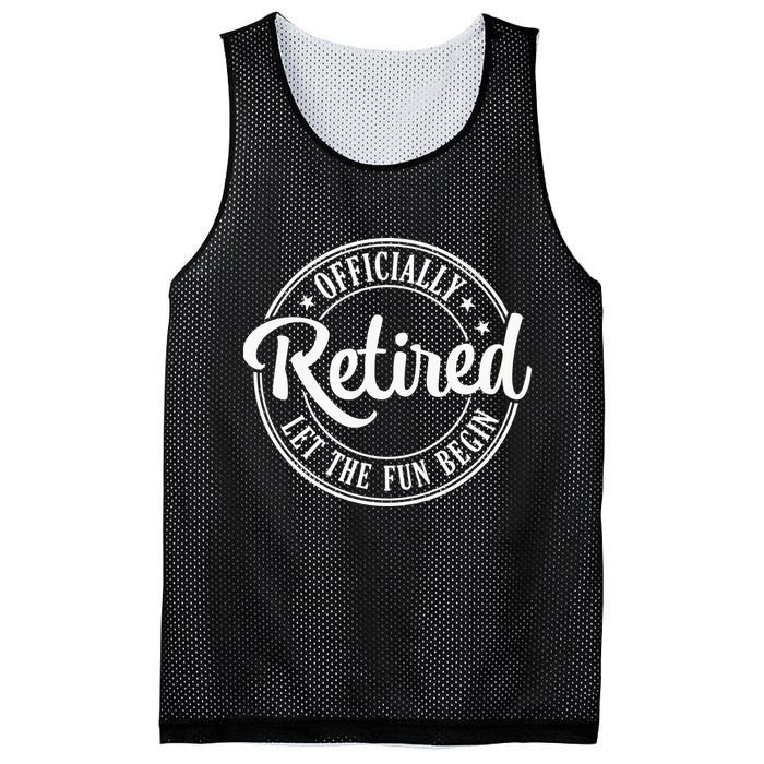 Officially Retired Let The Fun Begin Mesh Reversible Basketball Jersey Tank